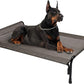 Veehoo XL Outdoor Elevated Dog Bed, Raised Dog Cot for Extra Large Dogs, Cooling Washable Waterproof Pet Hammock Beds with Slope Headrest, Breathable Mesh and Sturdy Frame, X-Large, Brown, CWC2204