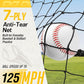 PodiuMax Baseball Softball Pitching Screen, 7x7FT Pitcher Protection Net with Upgrade Frame, Baseball Batting Pitching Net for Backyard Field Outdoor, Line Drive Protective L-Screen with Carry Bag