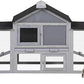 82.5” Large Wooden Rabbit Hutch Outdoor Easy to Assemble Rabbit Cage and Durable Bunny Hutch Indoor with Cleaning Tray & Waterproof Roof for Small and Medium Bunny Rabbit Chick (Grey)