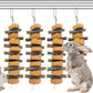 PINVNBY Rabbit Chew Toys for Teeth Hanging,Natural Apple Bunny Chew Sticks Small Animals Molar Wood for Rabbits Chinchillas Guinea Pigs Hamsters Small Pet Chewing Improve Dental Health(4 Pcs)
