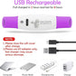 Light up Dog Collar, BSEEN USB Rechargeable Flash Dog Necklace Light, Pet Safety Collar Makes Your Beloved Dogs Be Seen at Night for Small Medium Large Dogs(Purple)