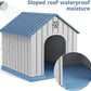 Vixzen Dog Houses Resin Outdoor Dog Kennel Small Indoor Dog House for Home & Garden Use