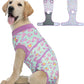 Kuoser Dog Recovery Suit for Dogs After Surgery,Professional Surgical Onesie for Female Male Dogs Spay Neuter,Soft Dog Surgery Suit Bodysuit for Abdominal Wounds Skin Disease,Light Purple Leopard XS