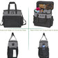 WOLT Dog Travel Bag Dog Bag for Traveling and Supplies with 2 Collapsible Bowls, 2 Food Containers, 1 Place Mat, Grey