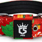 TSPRO Tactical Dog Collar 1.5 Inch Wide Thick Dog Collars with Heavy Duty Metal Buckle, Durable, Strong, Adjustable for Medium to Large Dogs (Christmas Red M)