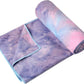 Eunzel Hot Yoga Towel Non Slip Yoga Mat Towel Non-Slip Sweat Absorbent Microfiber Towel for Hot Yoga, Pilates and Workout 72" x 26.5", Purple & Blue