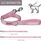 OneTigris Pink Dog Harness Leash Collar Set,Adjustable Dog Vest Harness for Walking Hiking Training(Medium)