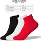 Men's Red Socks Ankle Socks Comfortable White/Black Casual With Heel Tab,Chinese New Year Socks, Size 6-10 (6 pairs)