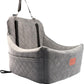 Dog Car Seat for Medium Sized Dog,Pet Travel Car Bed with Seat Belt Channle,Fully Detachable and Washable Car Dog Seat with Adjustable Straps,3 Straps Easy to Install (Grey)