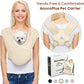 Dog Carriers for Small Dogs, Front Facing Dog Sling Carrier, Hands Free Cat Carrier, Size Adjustable, Reducing Back Pain, Premium Cotton, Safe and Soft Dog Carrier (Regular, Beige)