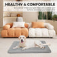JoicyCo Soft Dog Crate Bed Pad Mat, 48 in Non-Slip Bottom Washable for Extra Large Dogs, Pet Mattress Kennel Pad, Clay Gray