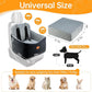 Dog Car Seats for Small/Medium Dogs, FurFrolic Memory Foam Dog Booster Seat for Small Dogs up to 35 lbs, Travel Pet Car Seat with Washable Detachable Cover, Storage Pockets, 2 Safety Belts, Black Gray