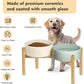Wordcam Raised Ceramic Dog Bowls with Stand,Elevated Dog Dish, Pet Food and Water Feeder Set for Large Sized Dogs(9.4''High-60 Oz-7.6 Cups)