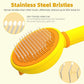 Cat Brush for Shedding, Self-Cleaning Slicker Brush for Indoor Cats, Gently Remove Loose Fur, Pet Grooming Massage Deshedding Tool, Suits Long & Short Haried Cats and Dogs