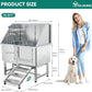 YITAHOME Professional Dog Bathtub 50in, Stainless Steel 304 Pet Grooming Station with Right Door & Floor Grate, Ideal for Large to Small Pets, Indoor & Outdoor Use