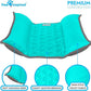 Paw Inspired Snuggle Bunny Bolster Bed for Rabbits, Cats, Dogs and Other Small Pets, Reversible Fleece Flop Bedding with Padded Sides (Gray/Green)
