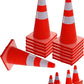 6, 9, 12, 18, 28 Inch Sports Training Traffic Cones - Durable Orange Cones for Soccer, Football, Basketball, Agility Drills, Parking, Safety, Road Use (Set of 12)