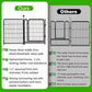 Garden Fencing 40 inch High, 14 Panels Total 31 Ft(L), Gate 21 inches Wide with Low Sills. Fencing for Garden Beds, Dog Digging Fences Barrier, Dog Fences for The Yard, Animal Barrier Fence