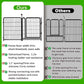 Garden Fencing 36 inch High, 14 Panels Total 31 Ft(L), Gate 21 inches Wide with Low Sills. Garden Fence with Gate, Anti Dig Fence Barrier, Flower Bed Fencing, Dog Fences for The Yard