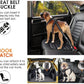 SlowTon Dog Seat Belt, Adjustable Dog Safety Belt Leash, 2 in 1 Latch Bar Attachment Dogs Car Seatbelt with Elastic Nylon Bungee Buffer, Reflective Nylon Belt Tether Connect to Dog Harness(B,35.5in)
