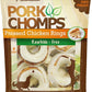 Pork Chomps Pressed Pork Skin Dog Chews, 2.5-inch Rings, Real Chicken, 8 Count