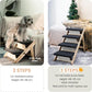 MEWANG Wood Pet Stairs & Ramp for Small/Medium Dogs and Cats, Aging Pets – 3-in-1 Foldable, Portable, Non-Slip Pet Ladder for Tall Beds, Couches,Cars–Holds Up to 220 lbs (31.5" L x 17.2" W x 25.0" H)