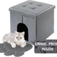 MEEXPAWS Cat Litter Box Enclosure Furniture Hidden, Cat Washroom Bench Storage Cabinet Small 19.7'' x 19.7'' x 19.7''| Dog Proof | Waterproof Inside | Easy Clean | Easy Assembly | Odor Control(Grey)