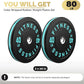 2 Inch Bumper Plates，10-500lbs，Barbell Rubber Olympic Weight Plates Set for Home Gym, Strength Training & Weight Lifting, Multiple Options Colors
