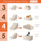 EHEYCIGA Dog Stairs for Bed 20" H, 4-Step Extra Wide Dog Steps for High Bed, Pet Steps for Small Dogs and Cats, Non-Slip Balanced Pet Ramp Indoor, Beige