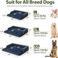Orthopedic Dog Beds for Large Dogs, Waterproof Memory Foam Dogs Couch Beds, Comfy Bolster Pet Beds with Removable Washable Cover, Nonskid Bottom (Large,Navy Blue)