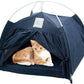 Cat Tent Bed,Cats Cave House Portable for Indoor with Removable Non-Slip Soft Pad Foldable Cat Tents Hut Washable Pet House Bed Outdoor for Kitty Puppy Small Pets 15.7x15.7x16.1 in (Navy Blue)