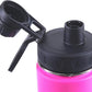 DRINCO Stainless Steel Water Bottle Spout Lid Vacuum Insulated Double Wall Water Bottle Wide Mouth (40oz 32oz 22oz 18oz 14oz) Leak Proof Keep Cold Sport Camping Hiking (22 oz, 22oz Island Pink)