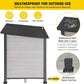 Aivituvin Large Dog House Outdoor Indoor Weatherproof Dog House for Small & Medium & Large Dogs with Unique All-Around Iron Frame＆Raised Feet（White）