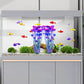 AQUANEAT Artificial Fish Tank Plants, Plastic Aquarium Accessories Large, 15.5 inch Purple Decorations, 2pcs