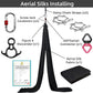PRIOR FITNESS Aerial Silks Kit Colorful 9/15/20 Yards 40D Nylon Fabric Hammock Set With Hardware & Guide for All Levels Of Aerial Yoga Practice and Acrobatic Flying For Adults Aerial silk