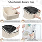 Dog Car Seat for Small Medium Dogs,Detachable Washable Dog Booster Seat Under 30lbs, Pet Car Seat Travel Bed with Storage Pockets and Dog Safety Belt (White)
