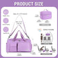 FIORETTO Women's Gym Duffle Bag with Shoes Compartment, 37L Capacity, Ideal for Travel, Gym, Sports, Duffel, Weekender