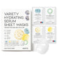 #OOTD Face Mask Korean Skincare for Dry Sensitive Skin | Hydrating, Revitalizing, Calming, Collagen, Ceramide, Cica, Vitamin C Serum Sheet Masks (12EA)