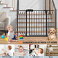 Extra Wide Baby Gate 67-71.5 Inch Wide Walk Through Pressure Mounted Auto Close Large Long Tension Gate for Dog and Cats Black