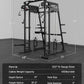 Mikolo Smith Machine, 2200lbs Squat Rack with LAT-Pull Down System & Cable Crossover Machine, Training Equipment with Leg Hold-Down Attachment