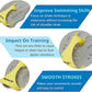 Sporti Hand Paddles for Swimming - Lightweight Swimming Paddles, Adjustable Silicone Straps