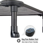 Veehoo Chew Proof Elevated Dog Bed - Cooling Raised Pet Cot - Rustless Aluminum Frame and Durable Textilene Mesh, Unique Designed No-Slip Feet for Indoor or Outdoor Use, Black Silver, Medium