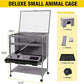 Hamster Cage Large Guinea Pig Cage with Metal Frame Movable Rat Habitat with Aluminium Alloy Edge,Plastic Deep Not Leakage Pull Out Tray,Storage Shelf