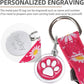 PUPTECK No Pull Dog Harness Soft Adjustable Basic Nylon Step in Puppy Vest Outdoor Walking with ID Tag, Fuchsia Daisy, M