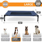 K&H Pet Products Outdoor Elevated Dog Cot, Breathable Cooling Elevated Cot Hammock Pet Bed for Large Dogs, Washable Mesh Cover, Raised Metal Frame, Collapsible, Portable - Large 42 X 30in Blue