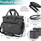 BAGLHER Dog Travel Bag, Airline Approved Pet Tote Organizer with Multi-Function Pockets, 2 X Food Storage Containers and 2 X Collapsible Dog Bowls, Perfect Weekend Pet Travel Set for Dog, Cat Grey