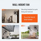 VEVOR Wall Mount Fan, 2 PCS 20 inch Oscillating, 3-speed High Velocity Max. 4000 CFM Industrial Wall Fan for Indoor, Commercial, Residential, Warehouse, Greenhouse, Workshop, Basement, Garage,Black