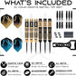 IgnatGames Premium Steel Tip Darts – 3/6/12 Pack Brass Barrels with Aluminum Shafts, 16 GlideXPro Flight Set, Tool Kit & Giftable Case