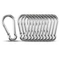 Carabiner Clip Hooks, 10pcs 3.15 inch Carabiners Heavy Duty, 304 Stainless Steel Spring Snap Hook Fits Camping Hiking, Metal Clips for Rope Chain Keys Rings