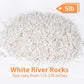 5 lbs White Aquarium Gravel, 1/5 Inch White Rocks for Plants, Small Pebbles for Vases, Succulents, Bamboo, Natural Decorative Pebbles for Plants Drainage, Cactus, Crafts